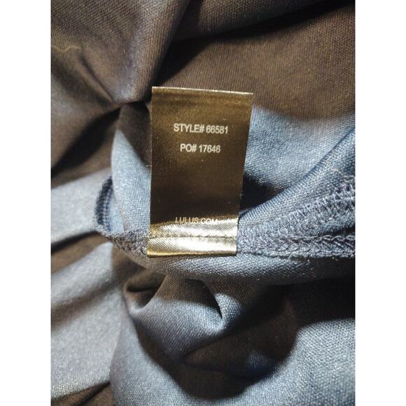 Lulus Size Small Crochet Halter Navy Blue Lace Maxi Dress Wedding Prom Formal - Picture 8 of 13